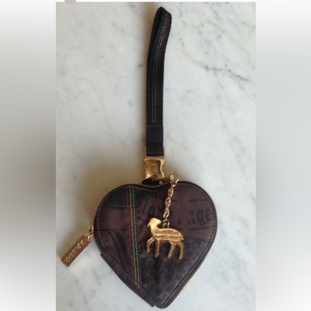 ISO IN SEARCH OF L.A.M.B. Heart Shaped Wristlet Clutch L.A.M.B. Heart wallet